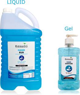KESUDA 5 Liter Hand Rub (LIQUID) with 500ml  GEL Pump(5L+500ml) Hand Rub Can