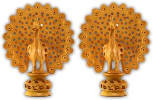 Klowage Wooden Peocock Decorative Showpiece  -  11 cm