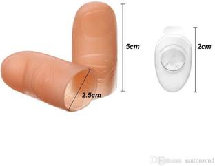 R.s.Magic Tricks (Set of 2) Magic Rubber Thumb Tip Light Up Red Flashing Close Up Real Finger Trick 2 Magic Tricks