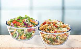 Renberg Borosilicate Glass Mixing Bowl Borosilicate Glass Mixing Bowl Set-500 ml + 1000ml (RBIN-15012)