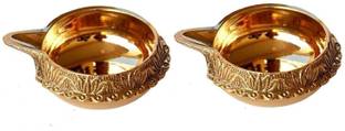 Flipkart SmartBuy Kuber Brass (Pack of 2) Table Diya Set