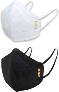 Arctic Fox N95 Respirator Mask Gold Series White and Black Combo FACMSKWHIWZ11900AN95CMB Water Resistant