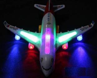 Haulsale Musical AeroPlane Airbus Bump & Go Action Toy with Sound & Light-151