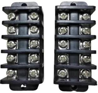 M S control 40 A Bakelite Open Connector 5 Way Screw Terminal Block Terminal Connection Wires (Pack of 2) 5 Way Connector Open Bakelite Wire Connector (Black, Pack of 2) 5 Way Wire Connector Open Bakelite Wire Connector