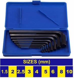 GOOD YEAR 9 pcs Allen Hex Key Set - CRV (mm size) Allen Key Set