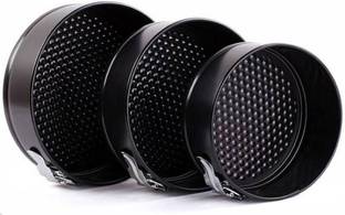Lekh Enterprise Aluminium Cake Mould 3 x Round Cake Mould