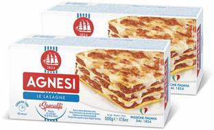 Agnesi Lasagne Pasta - 500gm - Pack of 2 (Imported) Linguine Pasta