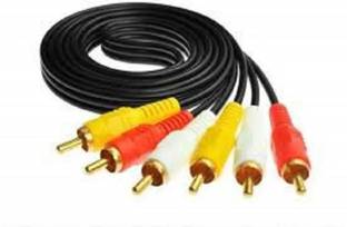 Brighty  TV-out Cable TV out cable 3 rca Cable yellow red white gold plated for dvd Player length 1.5 m