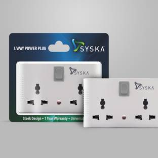 Syska ssk-mps-0401-0 6 A Three Pin Socket