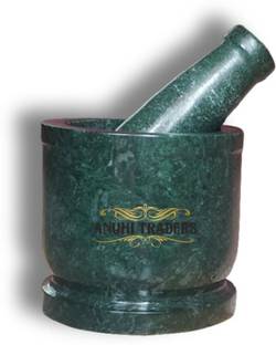 Anuhi Traders Mortar & Pestle/Imamdasta/kharal (4 Inch) Marble Masher