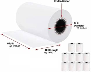 Security Store Billing Machine Paper roll 58mmx25 meter 50 gsm Thermal Paper