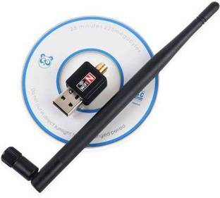 Mankrit Wifi Antenna Dongle Connector 802.11n Wi Fi 2.4GHz Wireless LAN Network Card External All PC Desktop And Laptop USB Adapter (Black) 600 Mbps Router (Multicolor, Dual Band) Router Antenna Booster