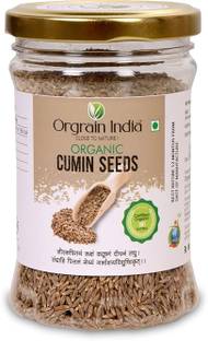 Orgrain India Certified Organic Cumin/Jeera Seeds Whole (Cuminum cyminum) 120g