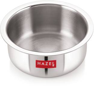 HAZEL Triply Stainless Steel Induction Bottom Tope, 1.5 Litre, 17 cm Tope 1.5 L capacity 17 cm diameter