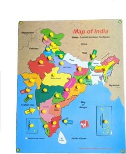 Triangle Educational Aids Triangle Wooden Puzzle Map of India