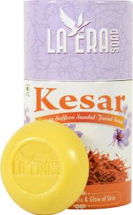 La Era Kesar Luxury Saffron sandal facial soap (Kesar goti) (4*100)