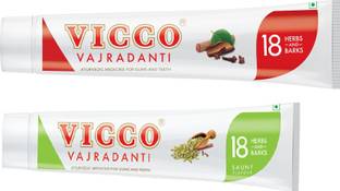 VICCO VAJRADANTI PAST 200G & VAJRADANTI PAST IN SAUNF FLAVOUR 160G Toothpaste (200g+160g) Toothpaste