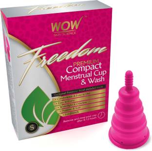 WOW SKIN SCIENCE Reusable Menstrual Cup and Wash Pre Childbirth - Small (Below 30 Years) - 60ML Intimate Wash