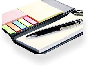 Flipkart SmartBuy NotePad/Memo Book with Sticky Notes & Clip Holder with Pen for Gifting Pocket-size Memo Pad NO 50 Pages