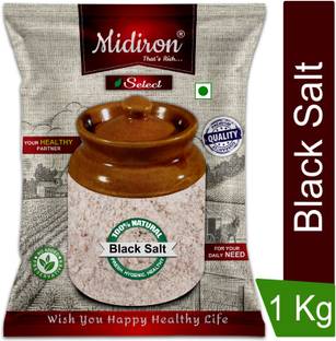 Midiron Himalayan Black Salt (Kala Namak) 1 Kg Black Salt