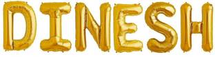 CC&S Solid "DINESH" Name Decoration Letter Foil Balloon For Birthday/Celebration/Surprise/Wedding Party Letter Balloon