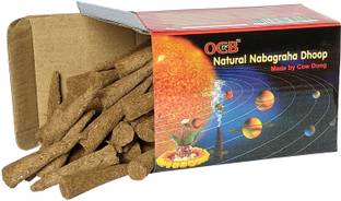 Brand OCB Cow Dung Dhoop Batti 100 Piece Sticks Dhoop In Box | Organic Dhoop Batti Agarbatti Incense Sticks