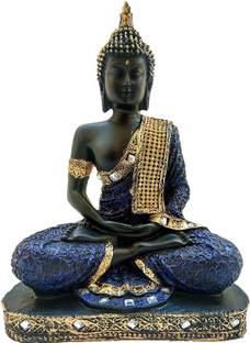 Handicraft Hub Buddha Statue for Home Decor Small | Buddha Showpiece | Buddha Idol for Home | Monk Buddha Figurines Buddha Statue for Home Vastu | Sitting Buddha Murti Decorative Showpiece  -  24 cm