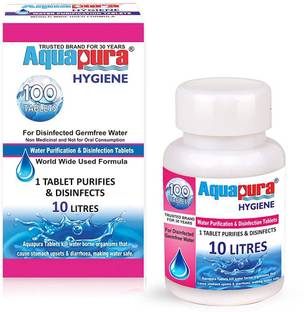 Aquapura Water Purification Tablets (Each Tablet for 10 L) - 100 Pieces Pack