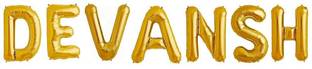 cc&s सॉलिड "DEVANSH" Name Decoration Letter Foil Balloon For Birthday/Celebration/Surprise/Wedding Party लेटर बैलून