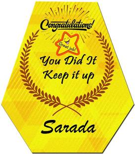 Midas Craft Congratulations Sarada ….12 Gift Well Done Quote Greeting Card