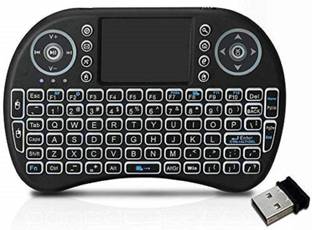DDARSH Mini Wireless Keyboard and Mouse(Touchpad with Backlight) with Smart Function for Smart Tv, Android Tv Box, Raspberry-Pi, Android & iOS Devices Wireless, Bluetooth Handheld Multi-device Keyboard Compatible with Desktop, Laptop, Tablet, iPad, Mac