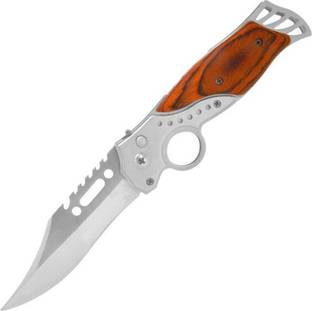 NSV Sharp Folding Push Button Lock Knife For Self Defence, Hiking Camping Knife