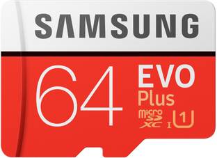 SAMSUNG MB-MC64HA/IN EVO Plus 64 GB MicroSDXC Class 10 95 MB/s  Memory Card Compatible with Mobile, Tablet
