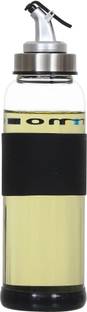 Femora 500 ml Borosilicate Seasoning Metallic Lid Cooking Oil Dispenser