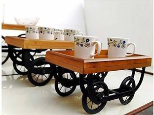 ARTANDCRAFTINDIA Wooden Tray Redaa Desi Look Tray