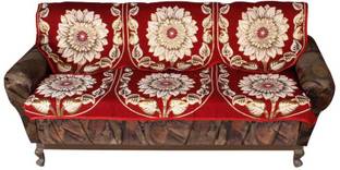 AK Decor Cotton Floral 3 Seater Sofa Cover