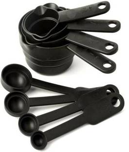 AKHI Measuring Cups And spoon Measuring Cup Set (0.5 L)1/2 Cup, 1/4 Cup, 2/3 Cup, 3/4 Cup, 1 Cup, 2 Cup Graduations Plastic Measuring Spoon Set