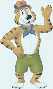 Jump up 45 cm Lion in uniform cartoon, Wall sticker Self Adhesive Sticker