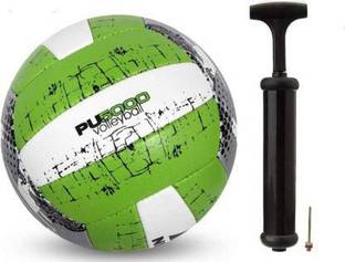 DIBACO SPORTS COMBO GREEN VOLLEYBALL WITH AIR PUMP Volleyball - Size: 4