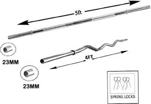 L'AVENIR lav-5ft-strt+4ft-bendrod-23mm Weight Lifting Bar