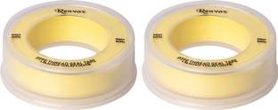 RENVOX Single Sided Teflon Tape for Plumbing Pipe fittings,Aquarium,Washing Machine,Water Tap to fix water leak (Pack of 2) Cello Tape And Dispensers (Manual)