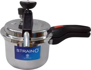 Straino TRIPLY RICE STARCH REMOVER 4.5 L Outer Lid Induction Bottom Pressure Cooker