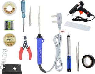 Hillgrove 13In1 Biggners Complete 25W Soldering Iron Kit With Glue Gun Combo 25 W Temperature Controlled