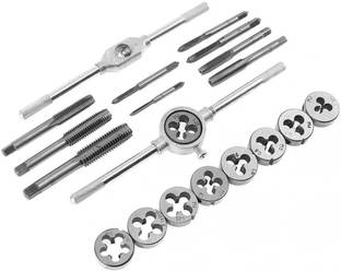 uptodateprouducts 20pcs Tap & Die Set 1/16-1/2 Inch NC Screw Thread Plugs Taps Alloy Steel Hand Screw Taps 20pcs Tap & Die Set 1/16-1/2 Inch NC Screw Thread Plugs Taps Alloy Steel Hand Screw Taps Single Sided Speciality