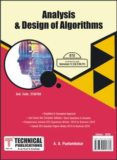 Analysis and design of algorithms for GTU Semester - V (CE / CSE / IT / I & CT -3150703 )