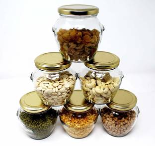 JIGSHTIAL Glass Grocery Container  - 400 ml