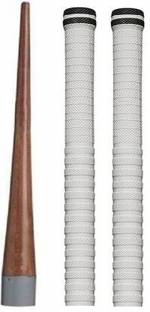 Kiraro Combo Of 1Cricket Bat Handle Gripper With 2Cricket Bat Handle Replacement Grip(Pack Of 3,Black & White) Cricket Kit