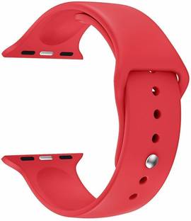 Big Wings Soft Silicone Sport Strap Band for Watch Series 5, Series 4, Series 3, Series 2, Series 1 / Soft Silicone Waterproof Strap for 38 MM / 40 MM (Red) (Watch Not Included) Smart Watch Strap