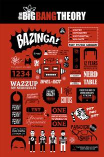 The Big Bang Theory TV Series Poster | HD Poster for Room Decor (12x18-Inch, 300GSM Thick Paper, Gloss Laminated) Paper Print