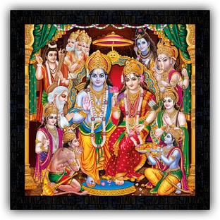 Poster N Frames Poster And Frame Ram Darbar Home Wall Decoration Poster | Best Home Decor Gift Digital Reprint 14 inch x 14 inch Painting